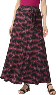 Kimi & Kai Women's Belted Maxi Skirt