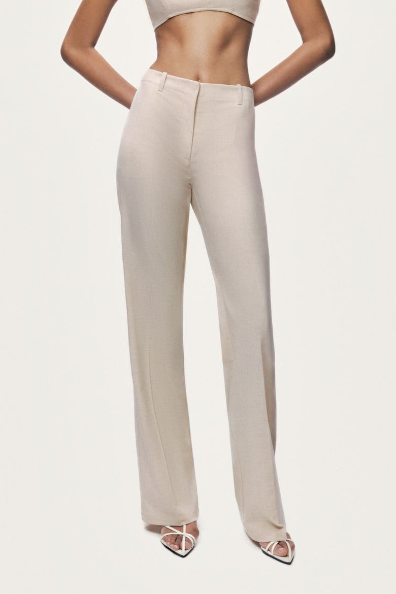 Straight Leg Trousers, Alternate, color, Ivory