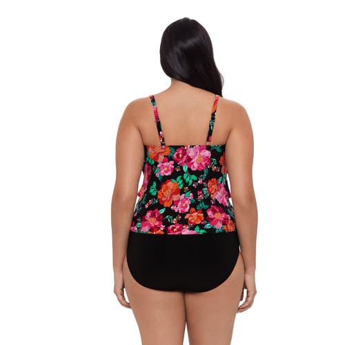 Trimshaper Lena 4 Tier Ruffle Tankini Swim Top