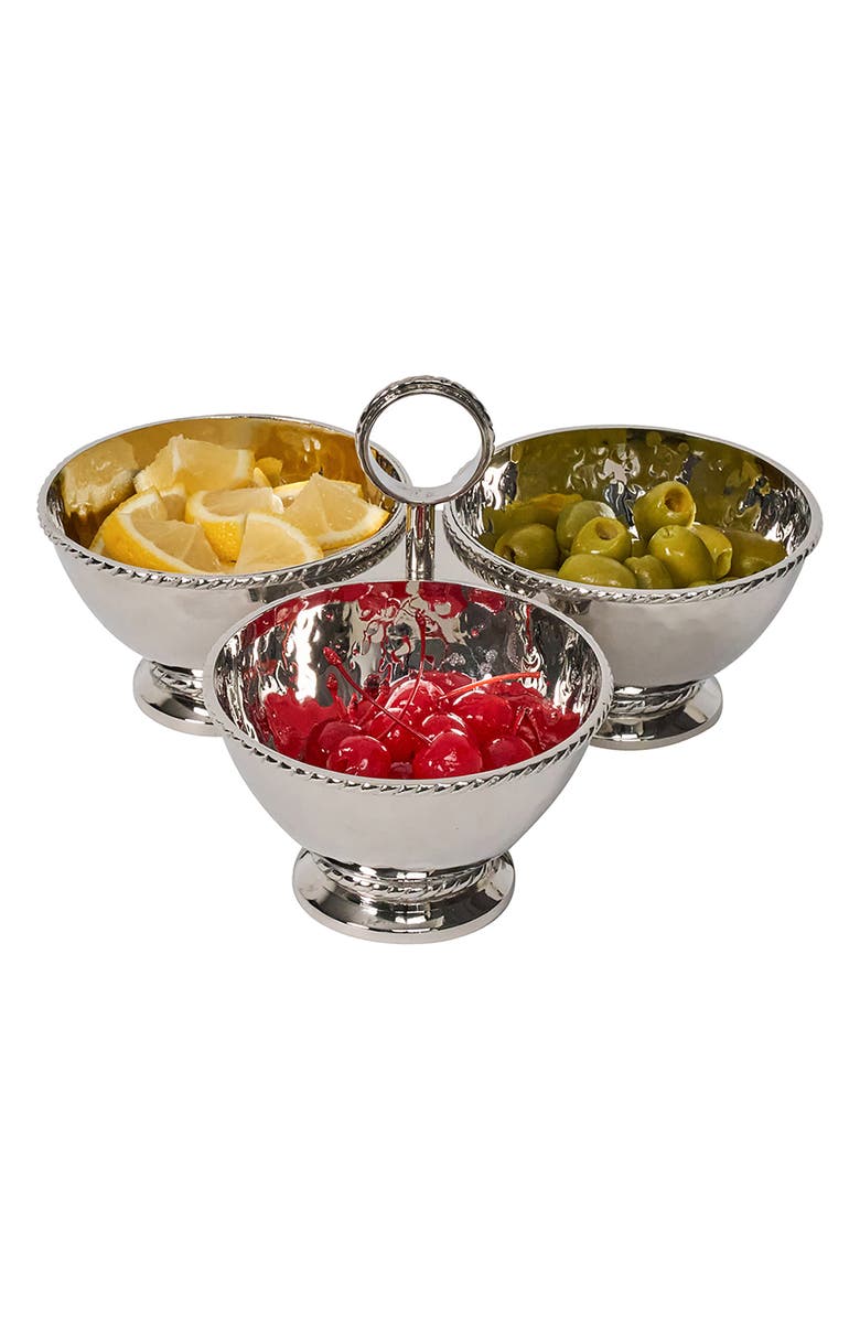 Juliska Graham Triple Cocktail Bowl, Alternate, color, Silver