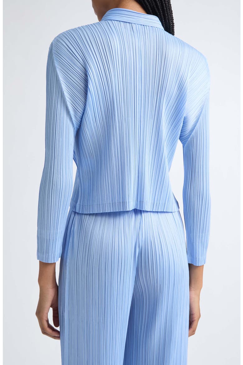Monthly Colors August Pleated Zip Top, Alternate, color, LIGHT BLUE