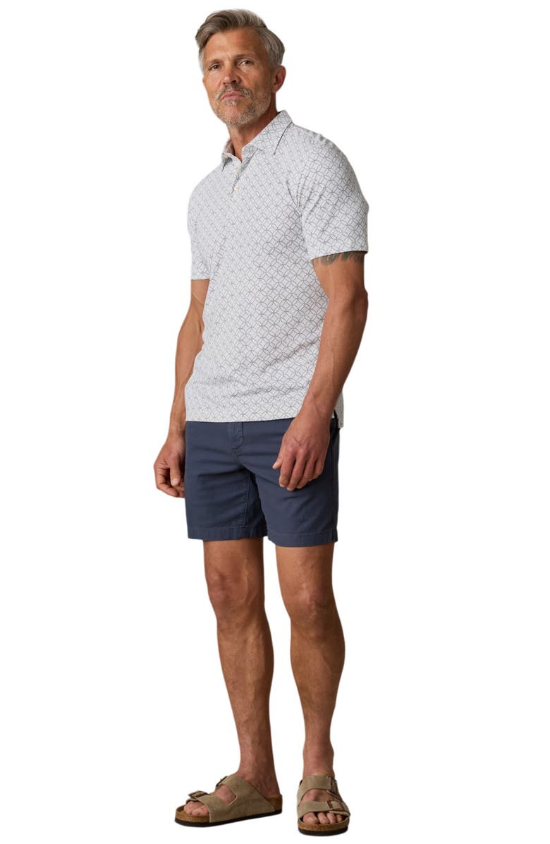 Faherty Movement Piqué Polo, Alternate, color, Ivory Blue Moonlight