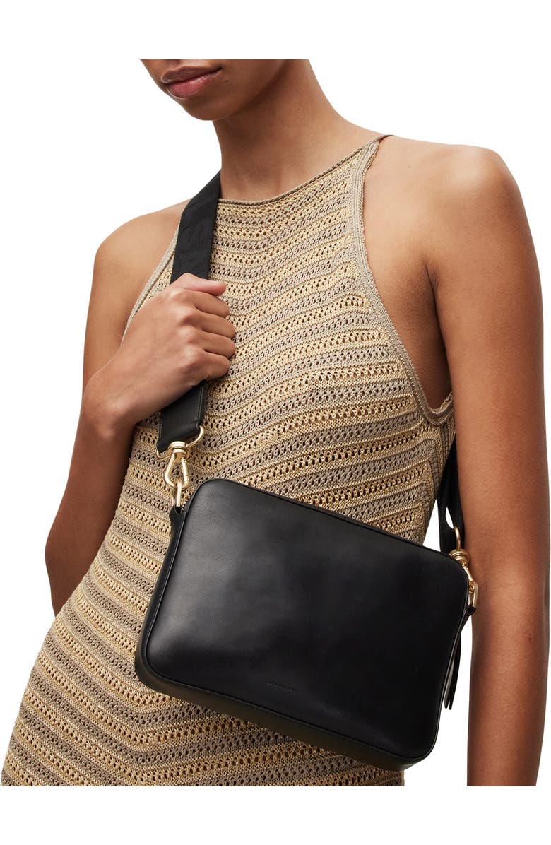AllSaints Lucile Leather Crossbody Bag, Alternate, color,