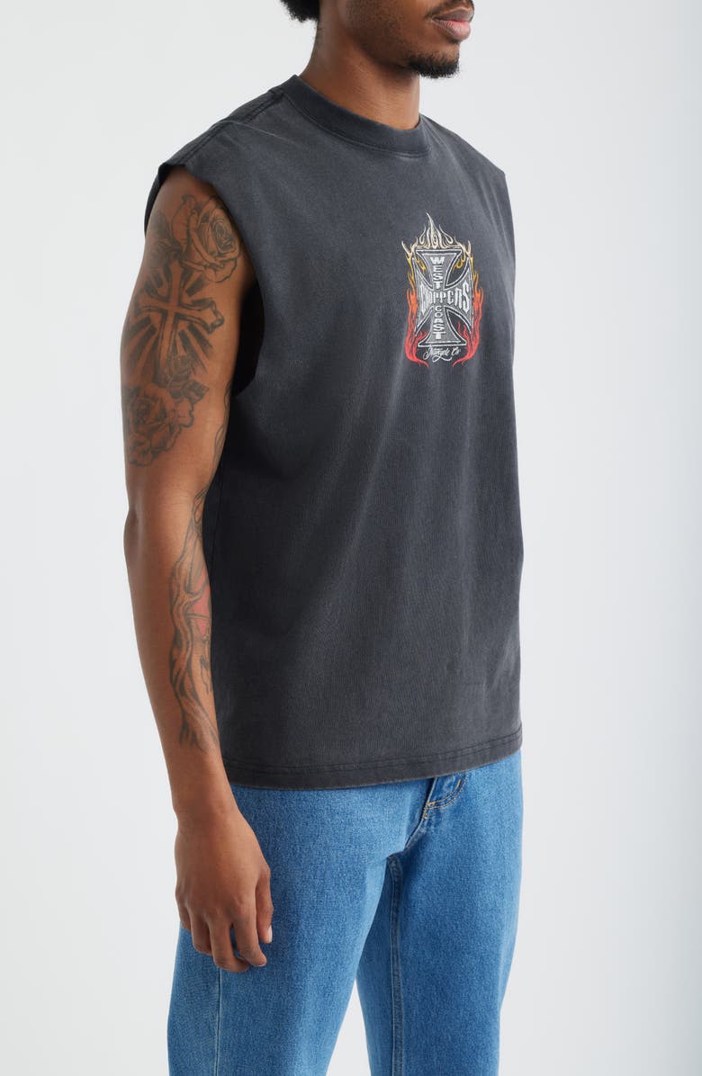 ID Supply Co West Coast Choppers Tank, Alternate, color, Washed Black