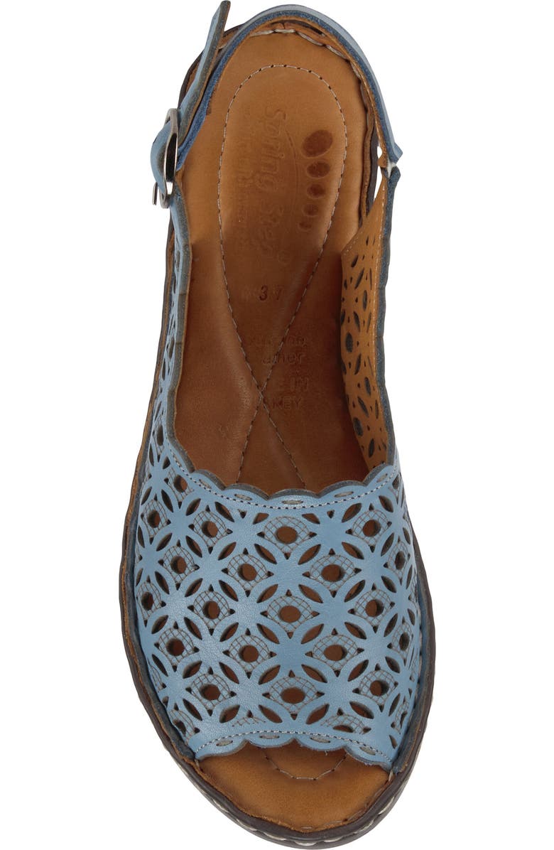 Spring Step Belizana Wedge Sandal, Alternate, color, Blue Leather