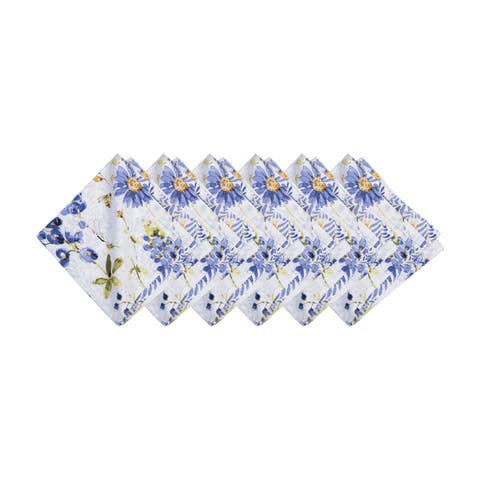 Lovely Blues Cotton Cloth Napkins Set of 6