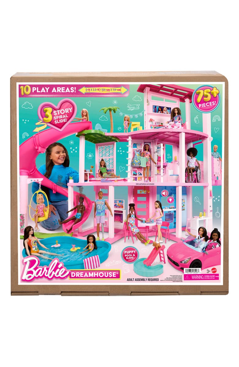 Mattel Barbie<sup>®</sup> Dreamhouse<sup>™</sup> Pool Party Dollhouse with 3-Story Slide and 75 Pieces, Alternate, color,