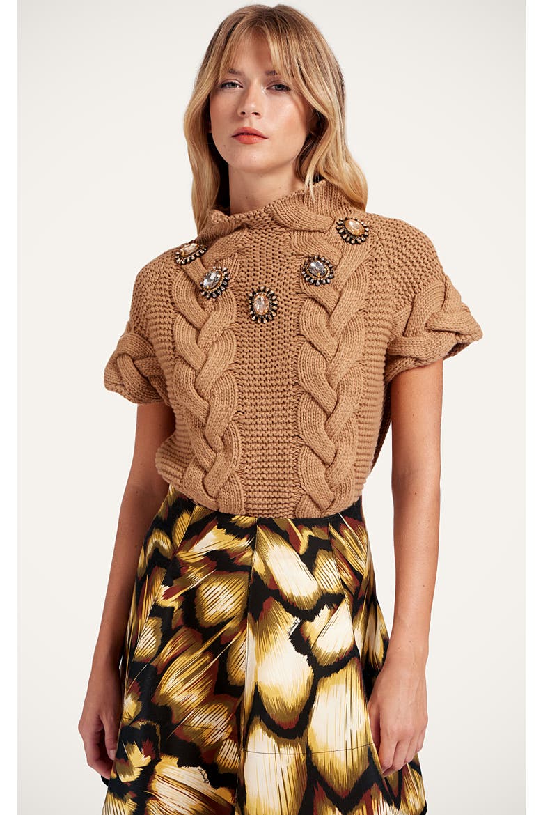 Portrait Top, Main, color, Solid Brown