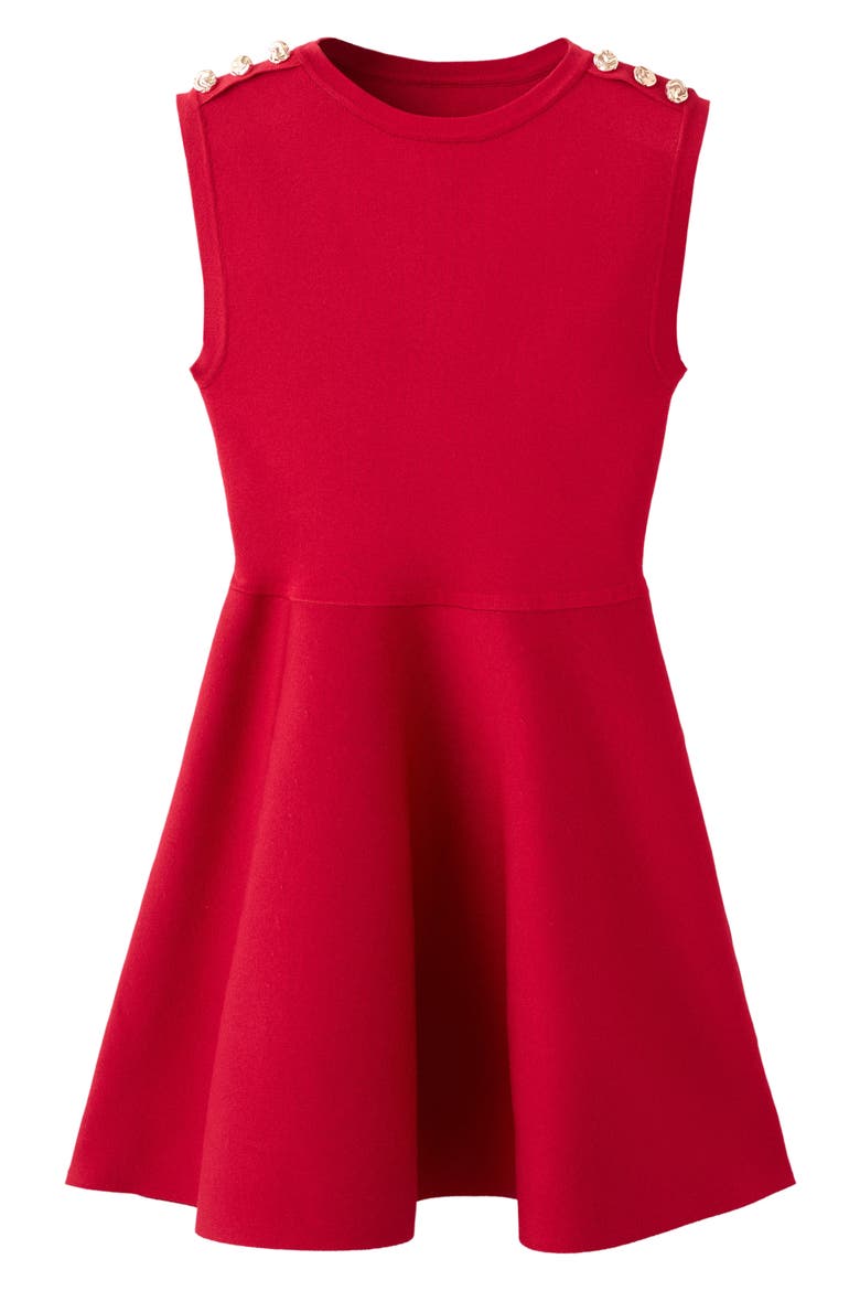 Sleeveless Sweater Minidress, Main, color, RED