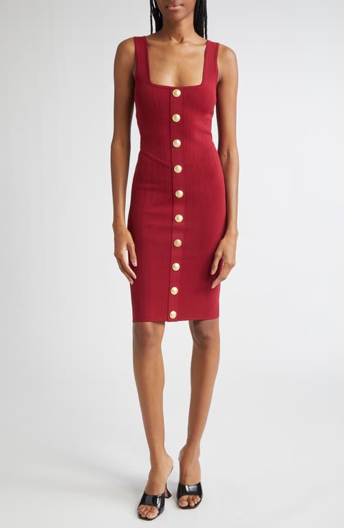 L'agence Soleil Body-con Knit Dress In Brown