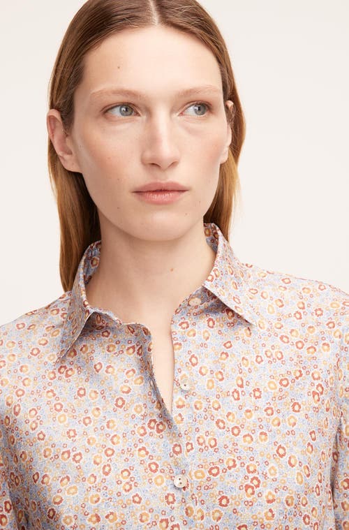REBECCA TAYLOR REBECCA TAYLOR VIOLET FLEUR SILK BLOUSE