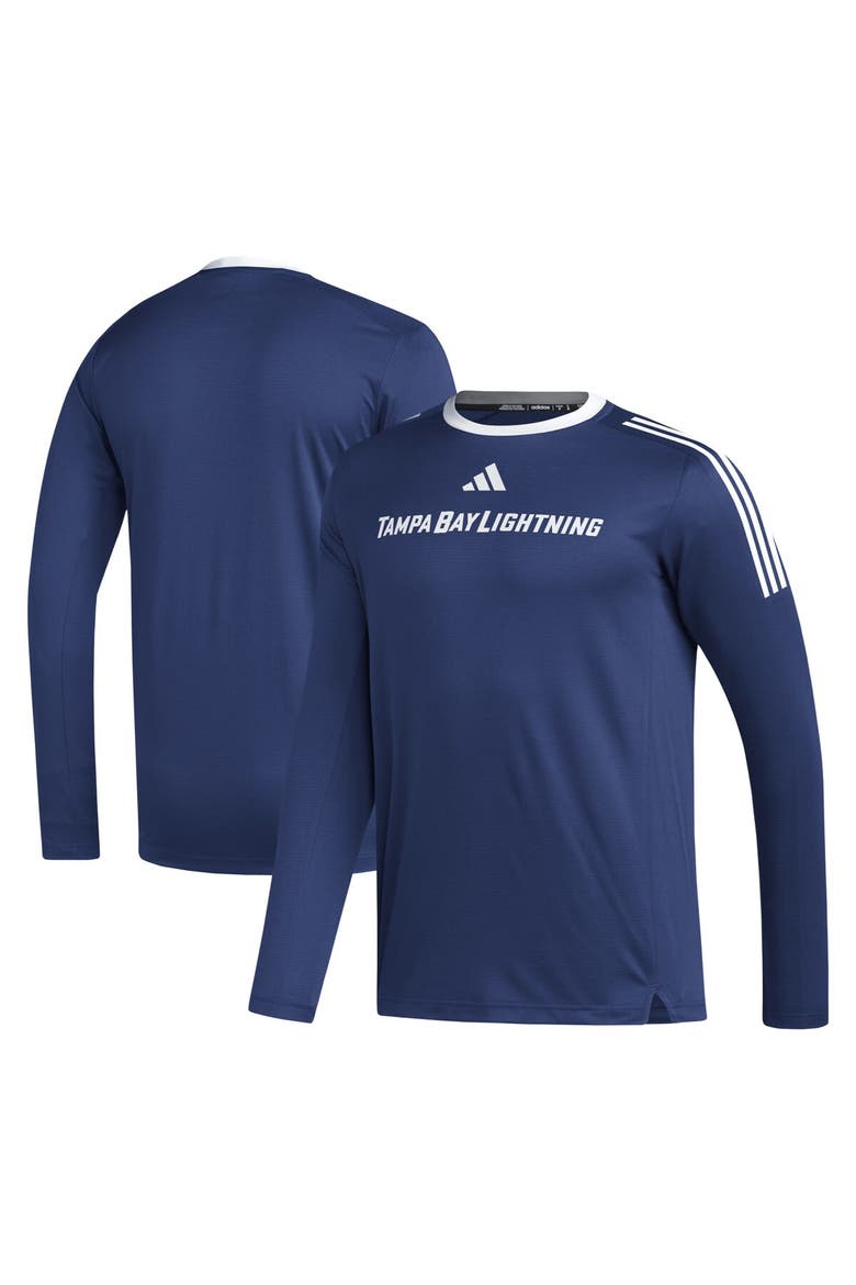 Men's adidas Blue Tampa Bay Lightning AEROREADY® Long Sleeve T-Shirt, Main, color, Blue