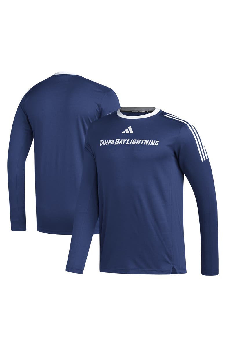adidas Men's adidas Blue Tampa Bay Lightning AEROREADY<sup>®</sup> Long Sleeve T-Shirt, Main, color, 