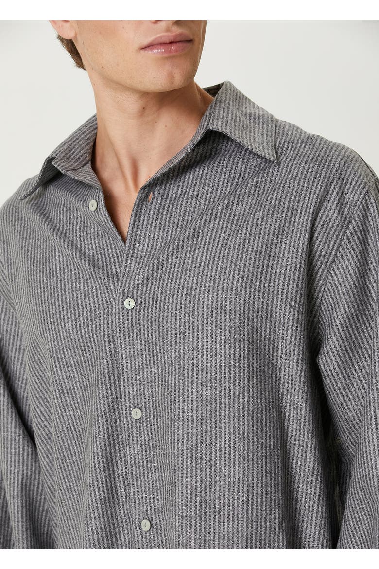 Wool & Cashmere Blend Your *Itch Striped Long Sleeve Shirt, Alternate, color, grey