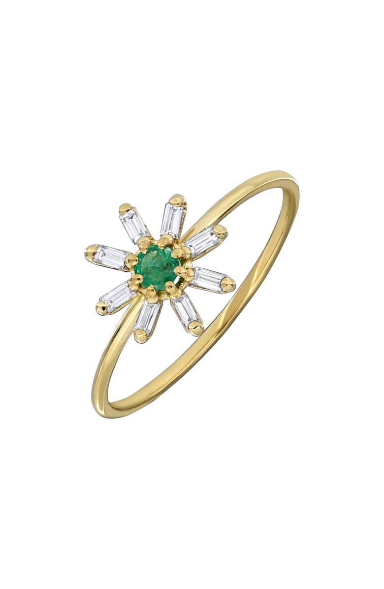 Bony Levy El Mar Trend Diamond Ring, Main, color, 18K Yellow Gold Emerald