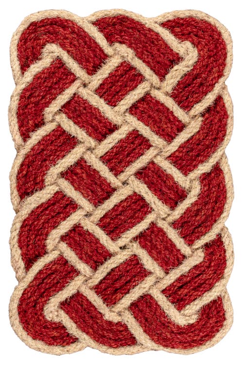 JONATHAN Y JONATHAN Y MAEVE CLASSIC COASTAL SCALLOPED BASKETWEAVE COIR INDOOR/OUTDOOR DOORMAT