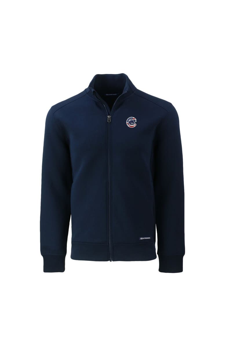 Cutter & Buck Men's Cutter & Buck Navy Chicago Cubs Stars & Stripes Roam Eco Recycled Full-Zip Jacket, Alternate, color, 