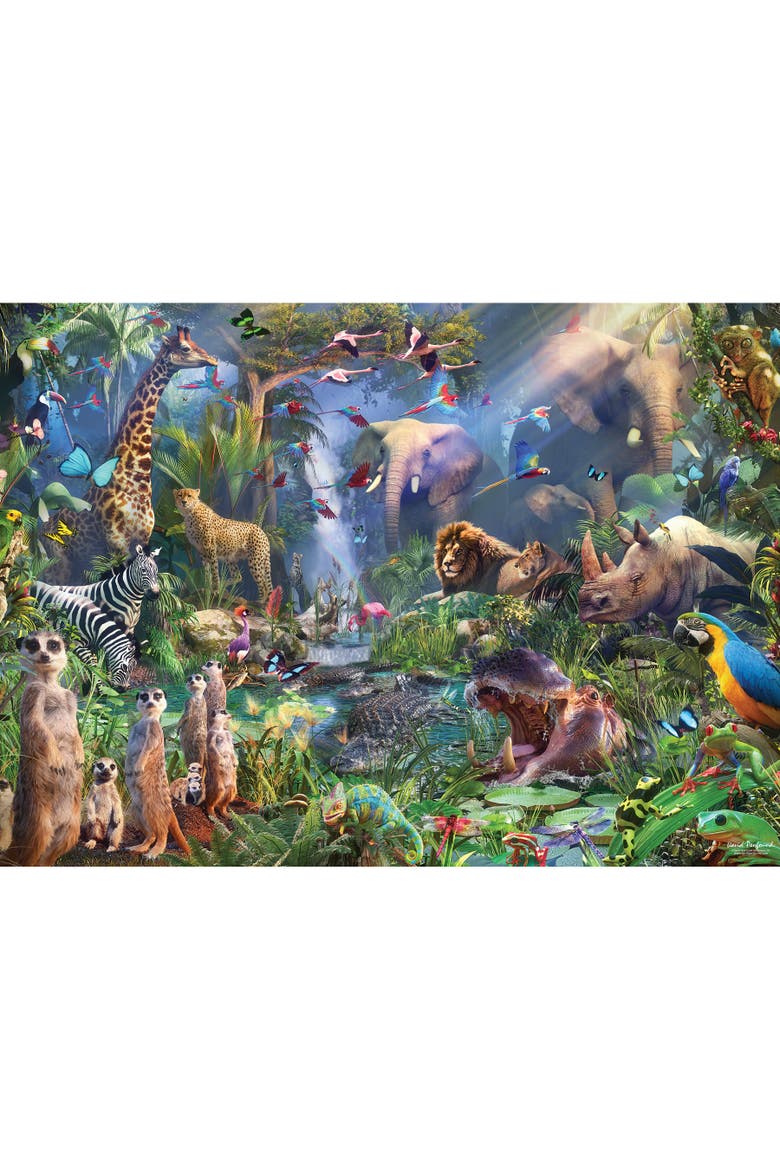 1000 Piece Puzzle Into The Jungle, Reference Poster Included, Alternate, color, Multicolored
