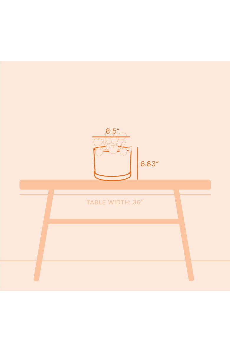 Bloem Mathers 6.5 W x 8.5 H Inch Round Gardening Planter with Saucer Tray, Cement, Alternate, color, Gray