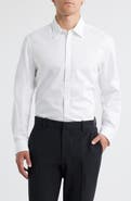 Open Edit Slim Fit Solid Button-Up Shirt