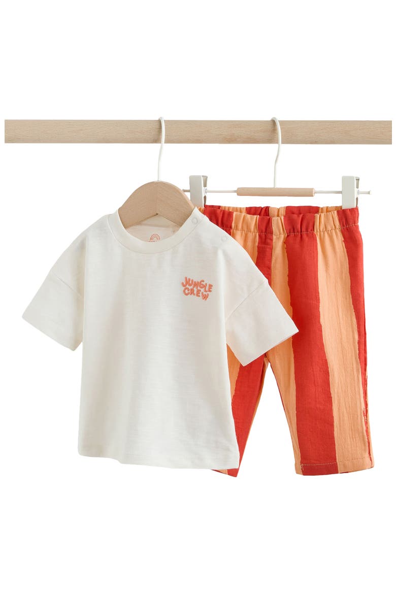 Safari Graphic T-Shirt & Pants Set, Main, color, ORANGE