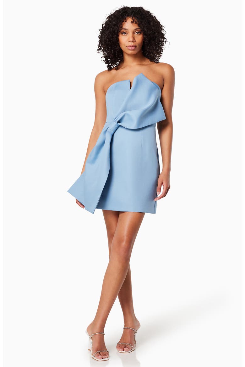 Zurich Strapless Minidress, Alternate, color, CORNFLOWER