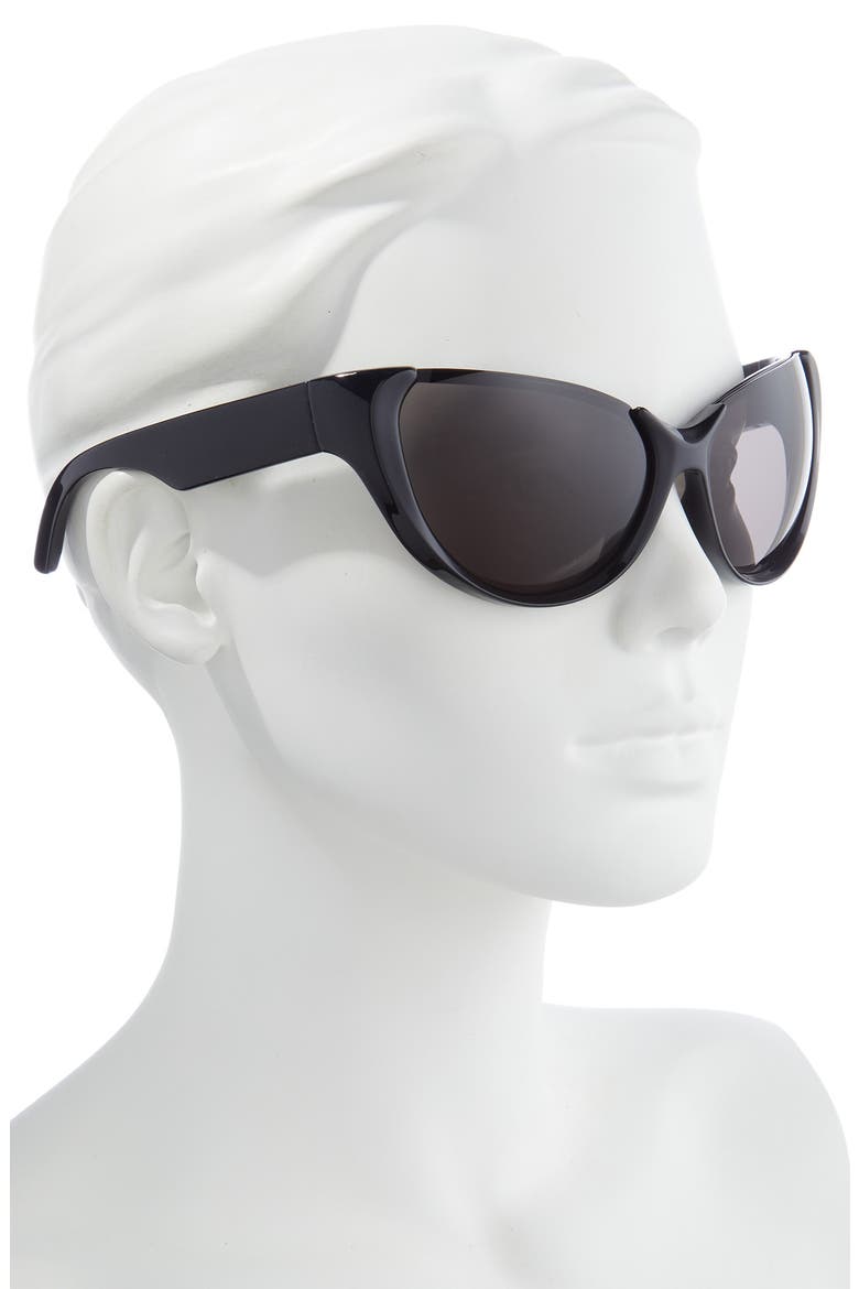 65mm Cat Eye Sunglasses, Alternate, color, BLACK