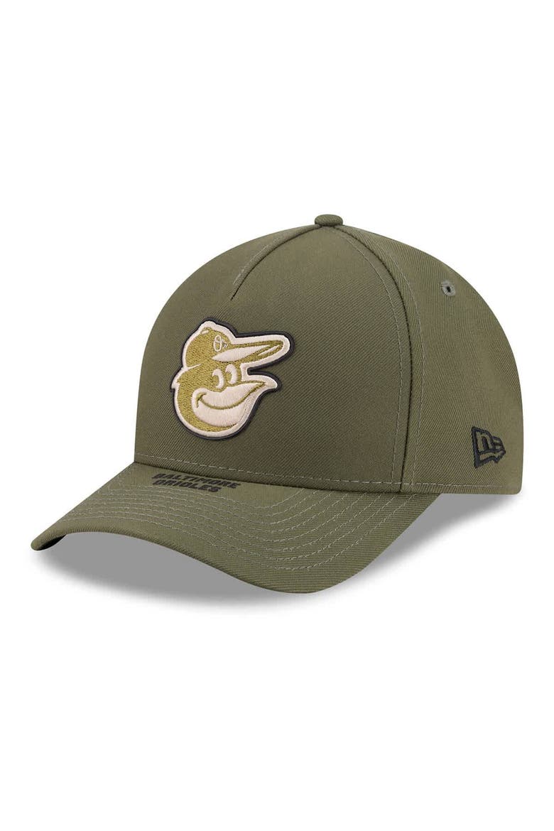 Youth New Era Olive Baltimore Orioles 2026 Armed Forces Day 9FORTY M-Crown Adjustable Hat, Alternate, color, Olive