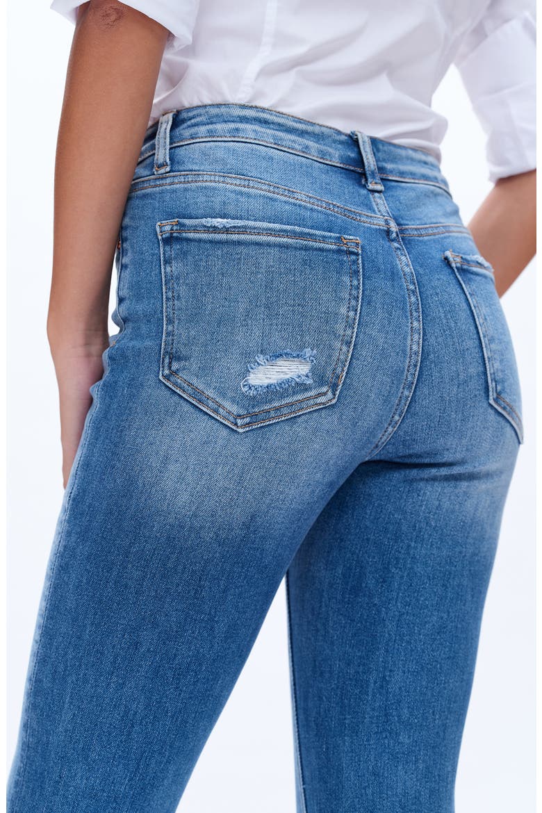 High Waist Flare Jeans, Alternate, color, MEDIUM BLUE