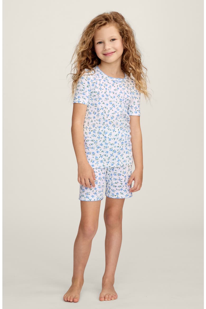 Blue Floral Pointelle Short Set, Alternate, color, BLUE