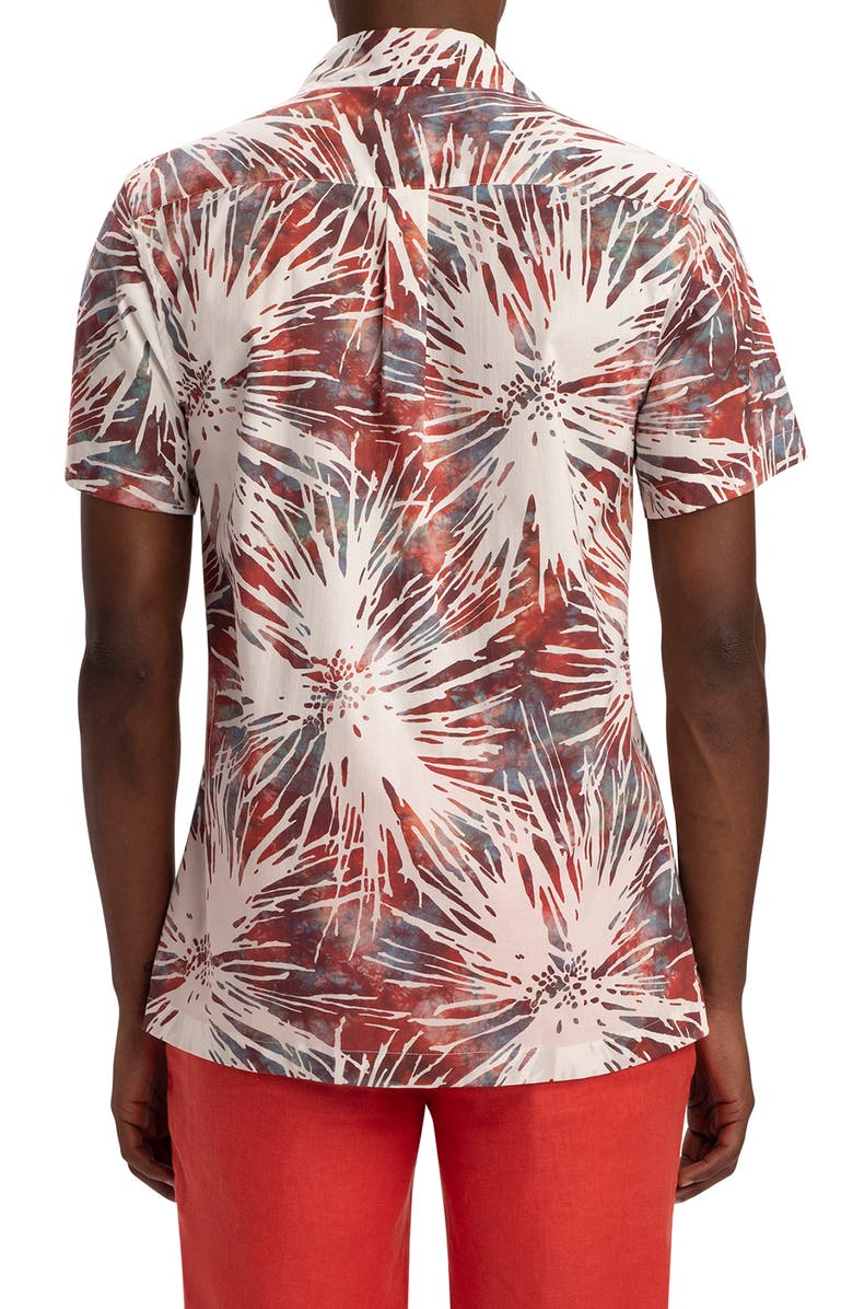 Bugatchi Classic Fit Short Sleeve Button-Up Camp Shirt, Alternate, color, 