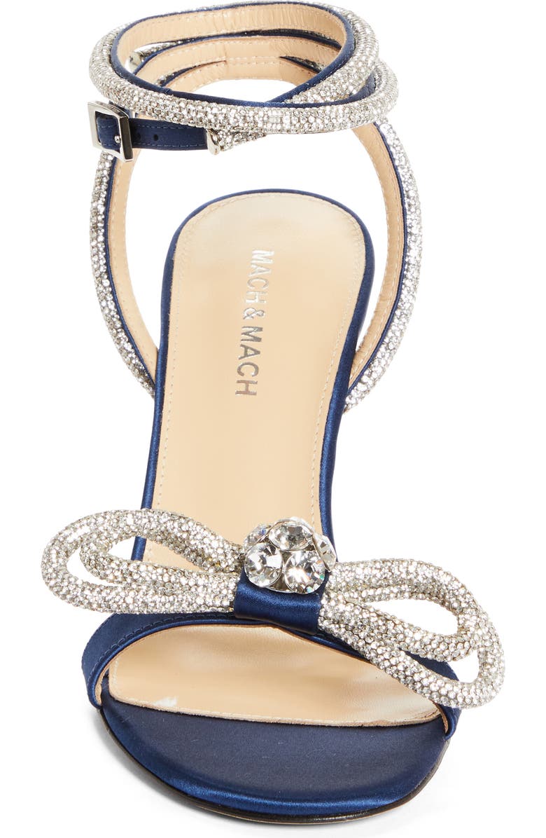 Mach & Mach Double Crystal Bow Sandal, Alternate, color,