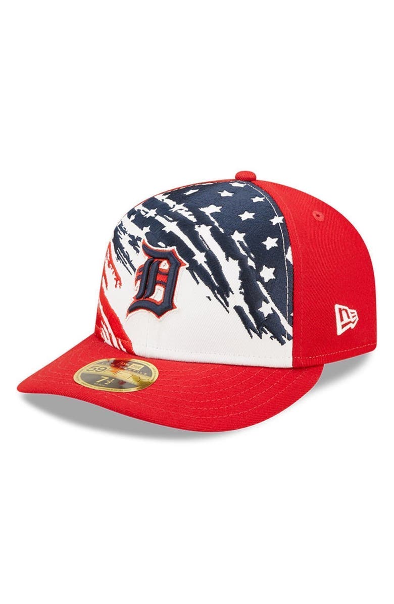 New Era Men's New Era Red Detroit Tigers 2022 4th of July Low Profile 59FIFTY Fitted Hat, Main, color, 