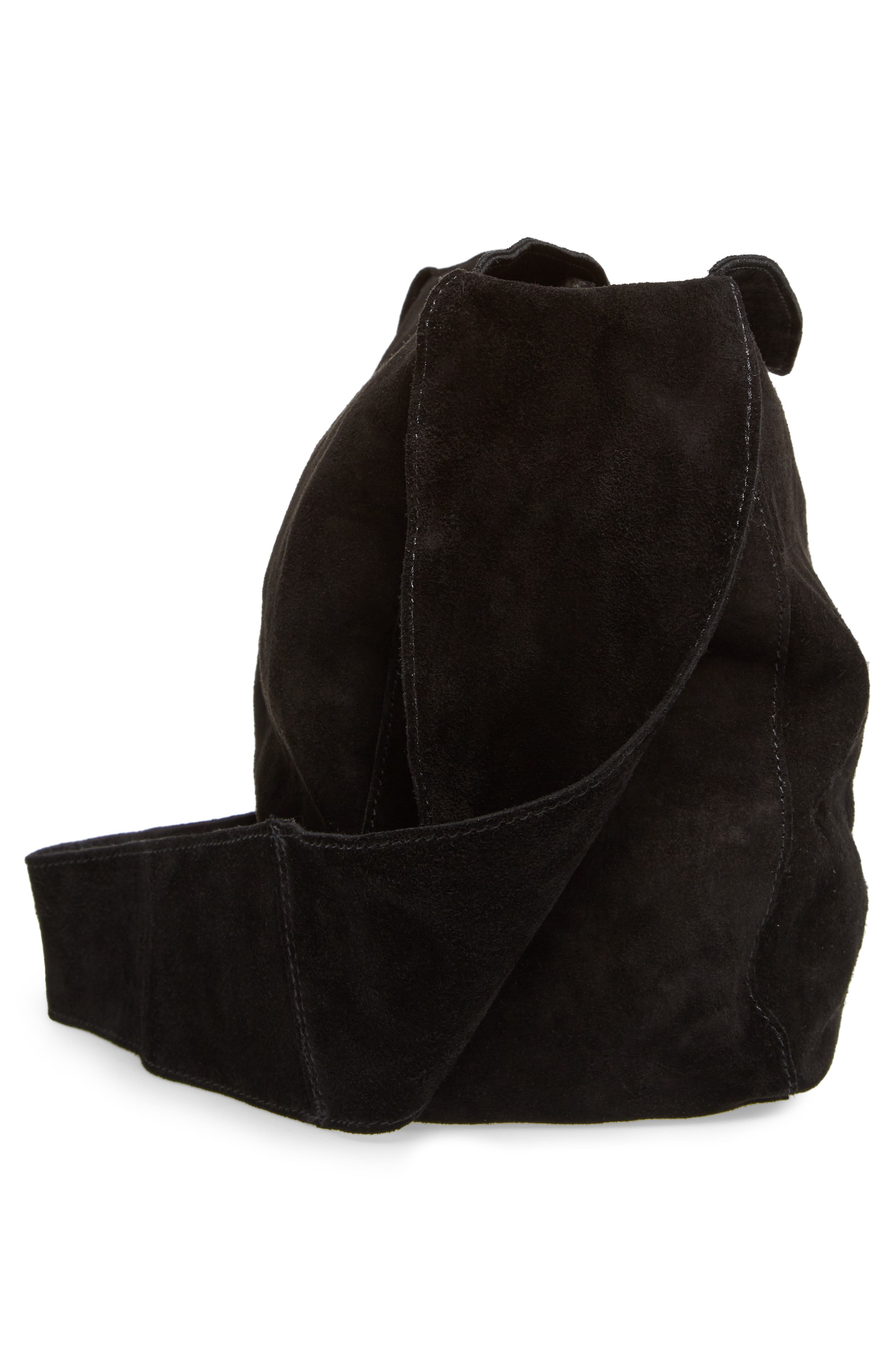 Topshop Susie Mini Leather Hobo, Alternate, color, 