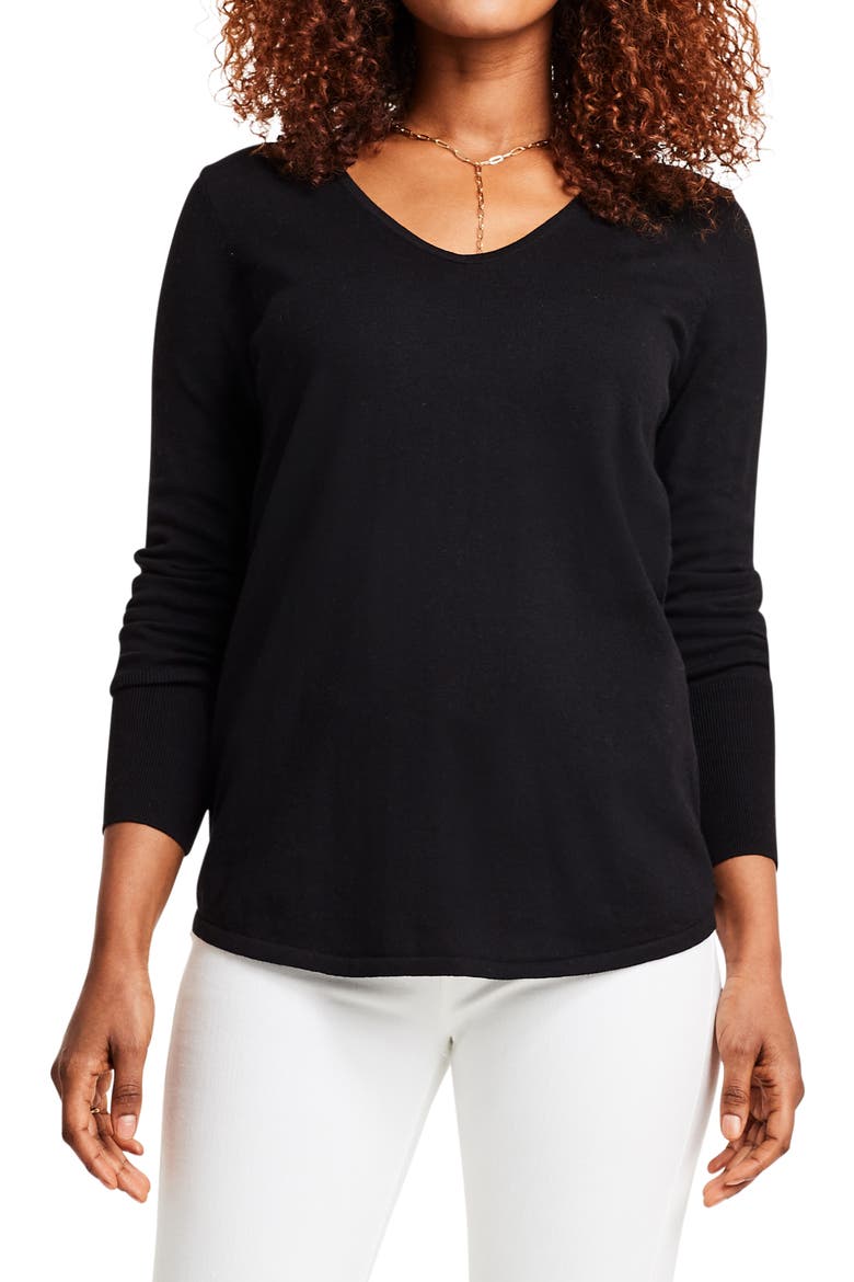 Vital V-Neck Sweater, Main, color, BLACK ONYX