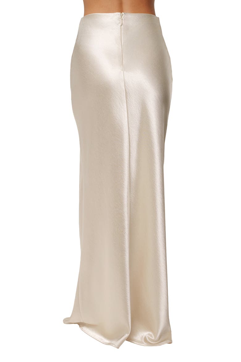 Tradition Satin Maxi Skirt, Alternate, color, Champagne