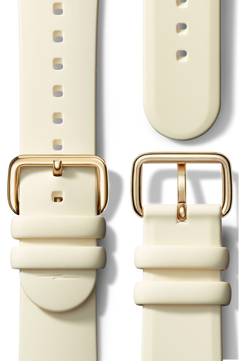 Detrola Au Gold Silicone Strap Watch, 43mm, Alternate, color, GOLD
