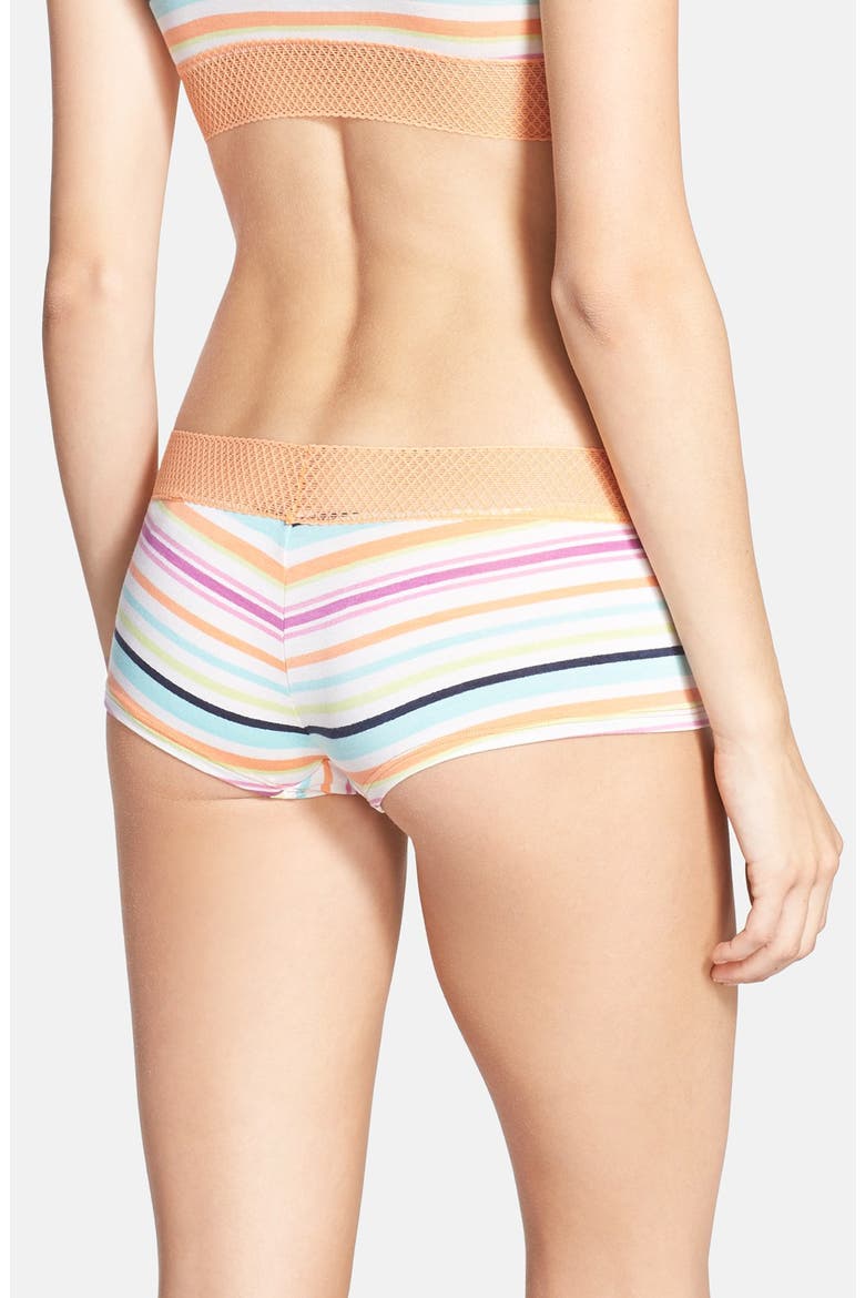 'Color Splash' Girlshorts, Alternate, color, SURF STRIPE