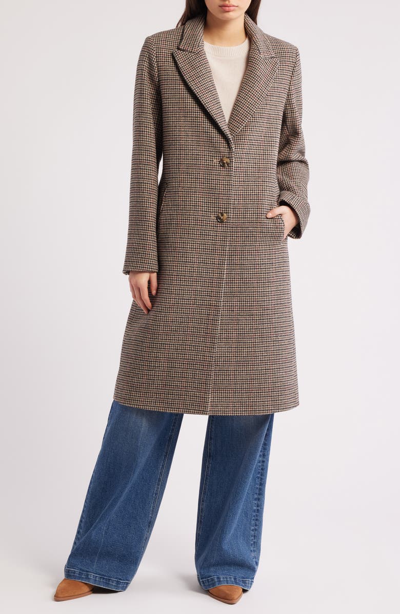 Lauren Ralph Lauren Houndstooth Coat, Alternate, color,