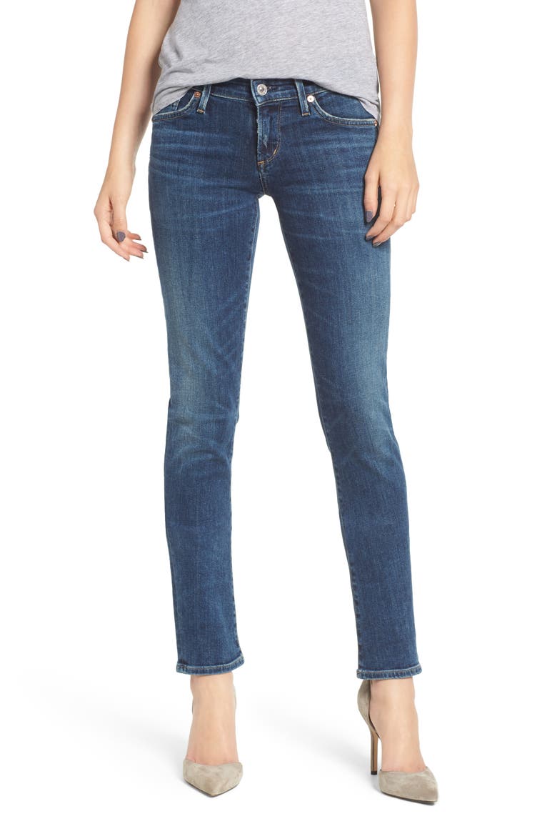 Racer Slim Jeans, Main, color, CASPIAN