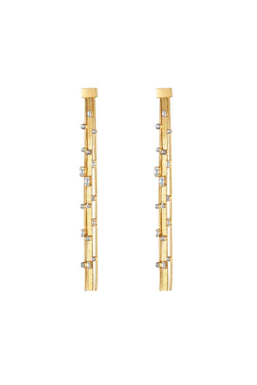 Classicharms Tassel Zirconia Earrings In Gold