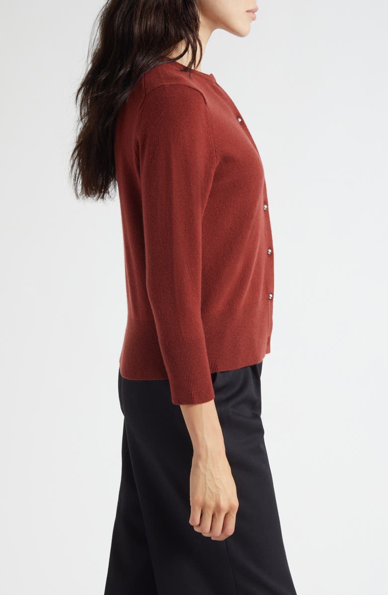 Vince Wool & Cashmere Blend Cardigan, Alternate, color, Siena