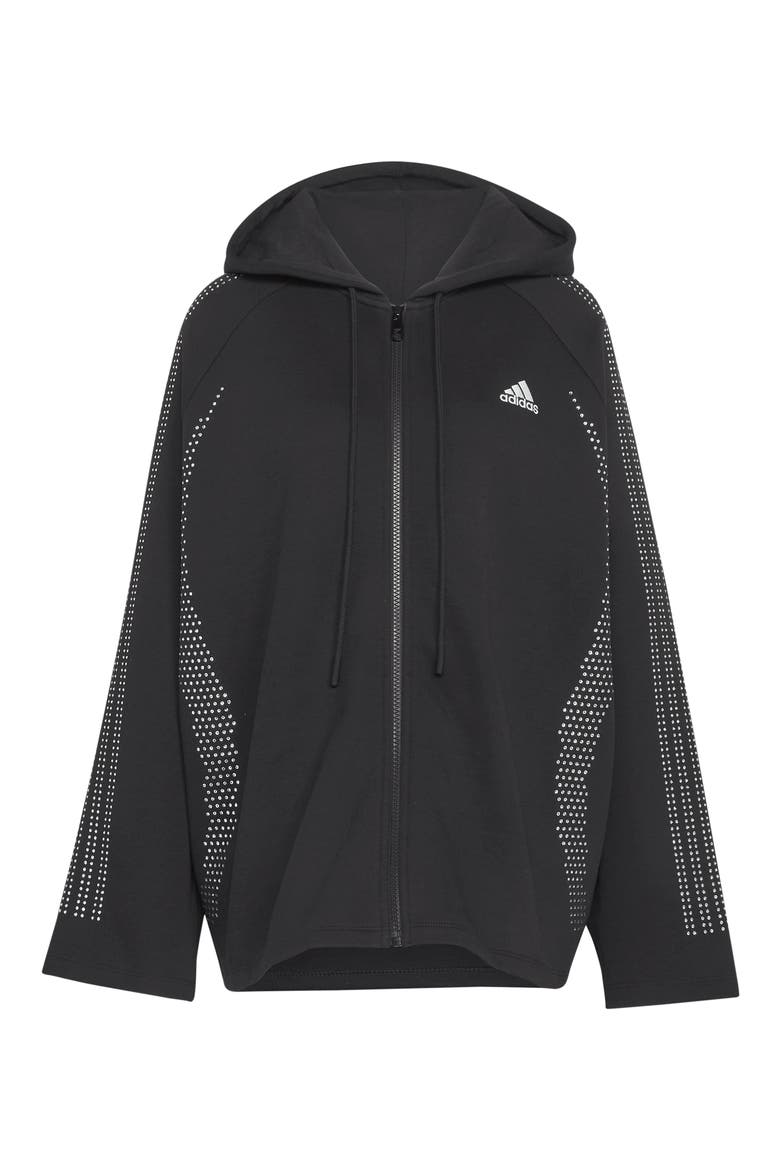 Teamgeist Rhinestone Full Zip Hoodie, Alternate, color, BLACK/