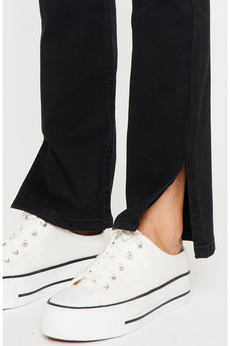 Mai Mid Rise Y2K Bootcut Jeans, Alternate, color, Black