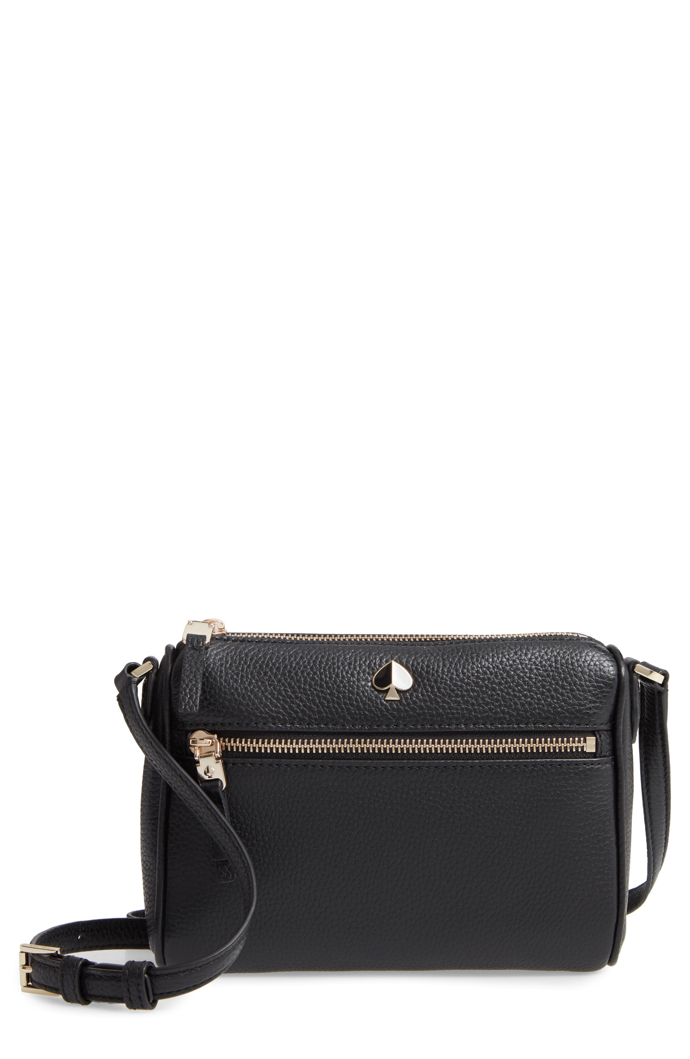 Kate Spade New York small polly leather crossbody bag, Main, color, 