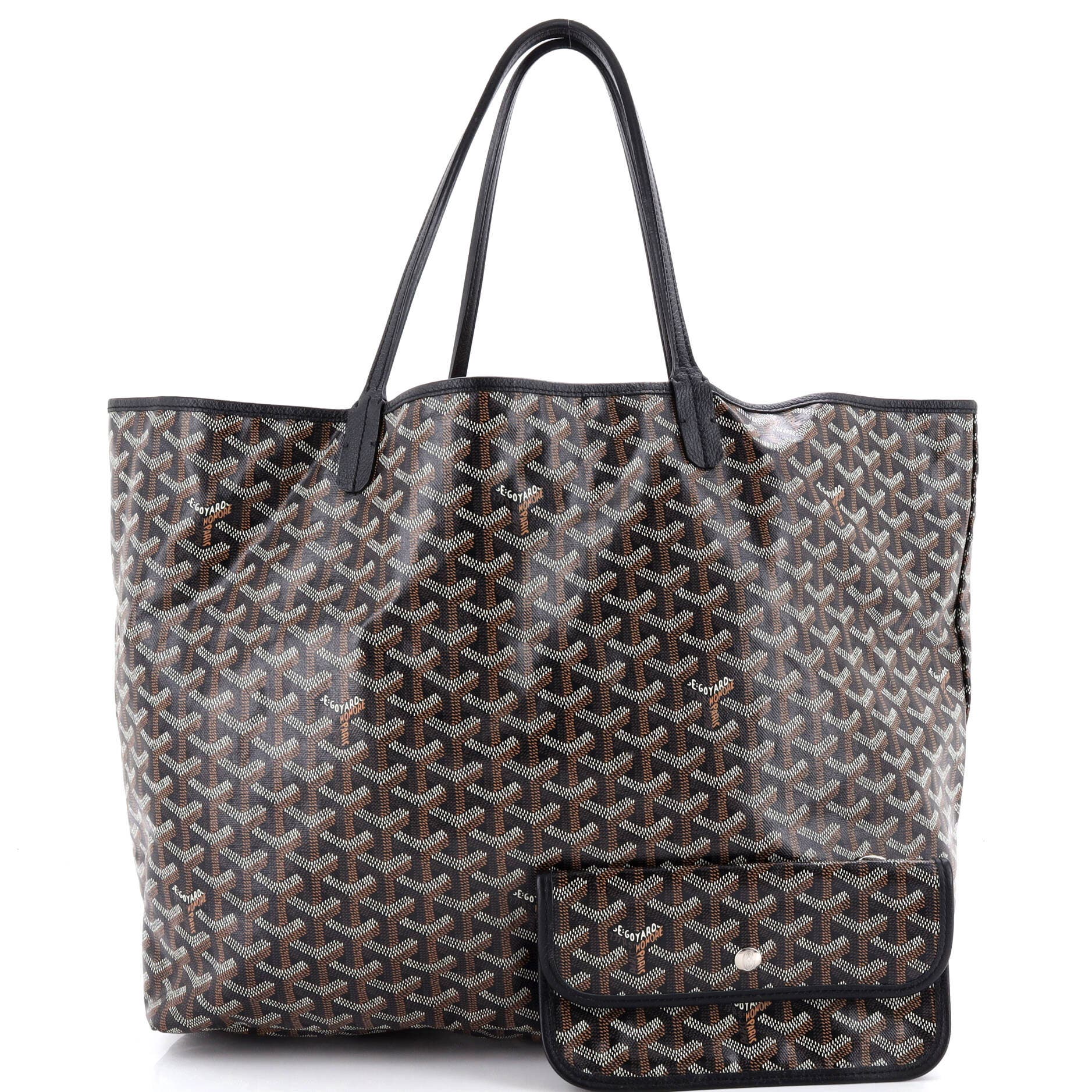 Pre-Owned Goyard Saint Louis Tote Coated Canvas GM, Alternate, color, Brown