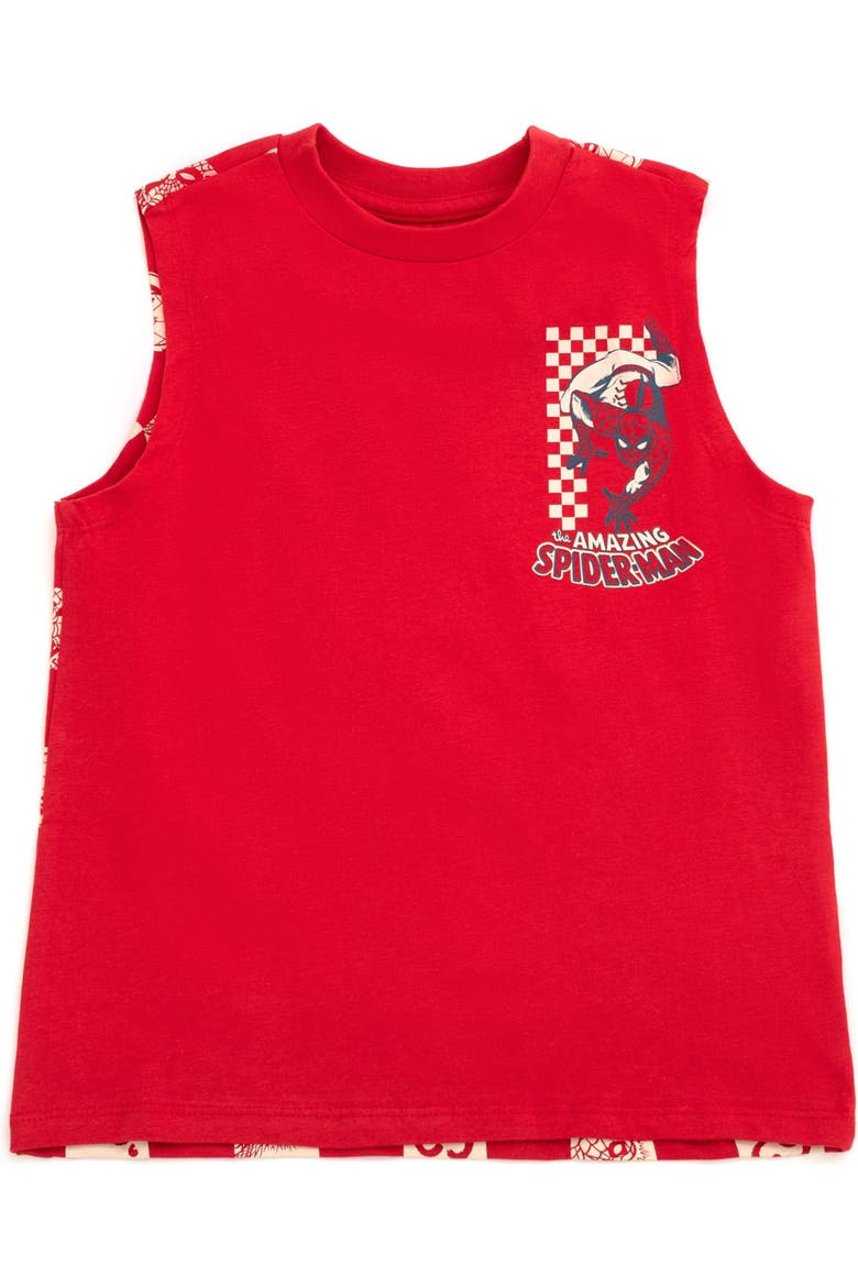 Spider-Man Athletic 2-Piece Tank Top and Shorts Set, Alternate, color, Spider Man Red Navy