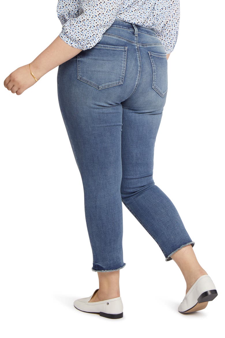 Sheri Fray Hem Slim Ankle Jeans, Alternate, color, ROCKIE