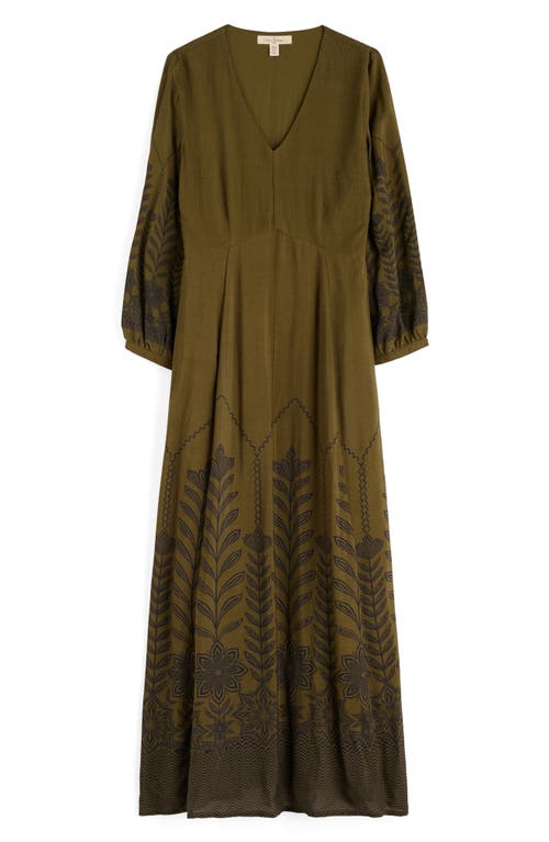 Seasalt Cornwall High Woods Printed Maxi Dress In Green
