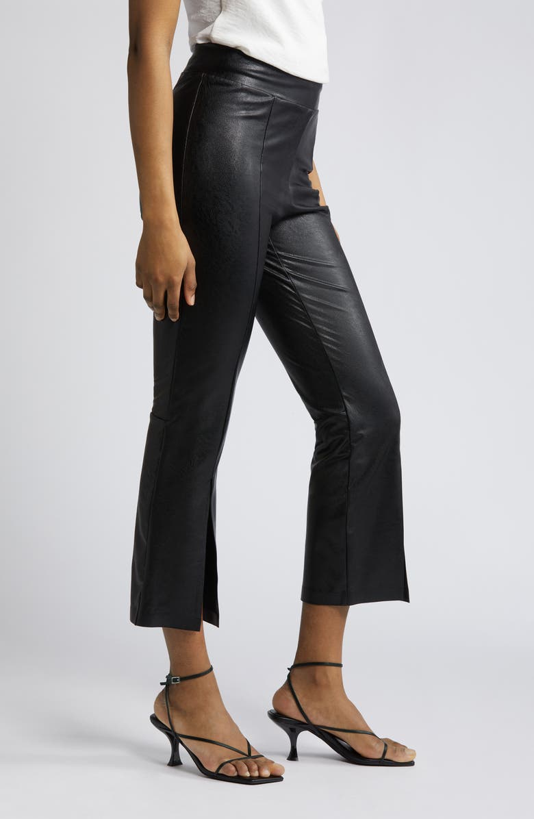 Commando Split Front Ankle Faux Leather Pants, Alternate, color, 